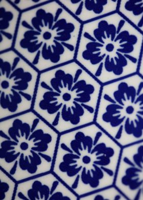 Flowers blue patterns art