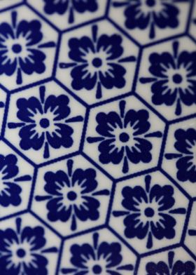 Flowers blue patterns art
