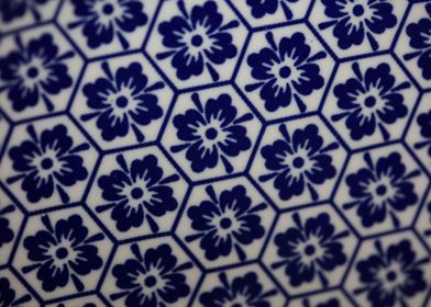 Flowers blue patterns art