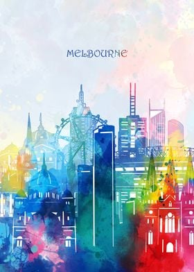 melbourne cityscape color