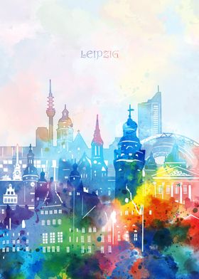 leipzig cityscape color