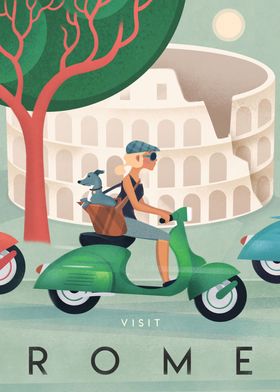 Rome Travel Poster