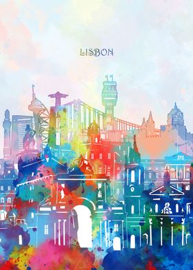 lisbon cityscape color