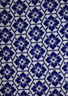 Flowers blue patterns art