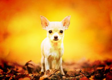 Chihuahua autumn dogs pupp