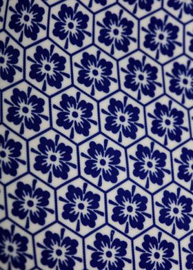 Flowers blue patterns art