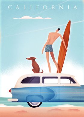 California Travel Poster