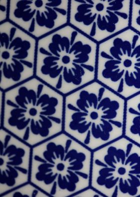 Flowers blue patterns art