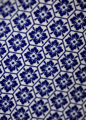 Flowers blue patterns art