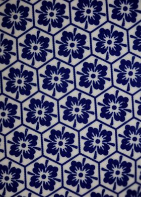 Flowers blue patterns art