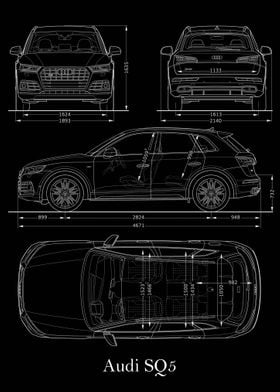 Audi SQ5 2017 blueprint