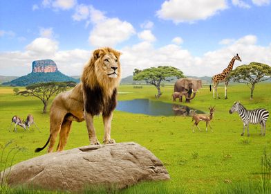 Lion animals of Africa