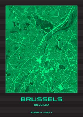 Brussels Synthwave Map