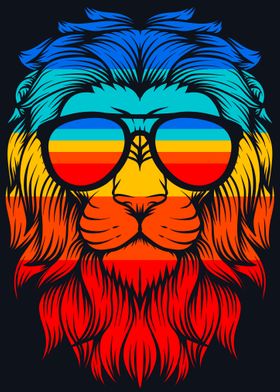 The lion head artwork