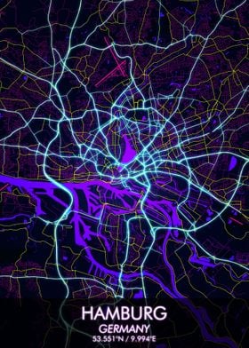 Hamburg Stadt Map