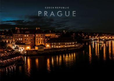 Prague night view