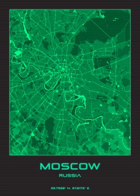 Moscow City Synthwave Map