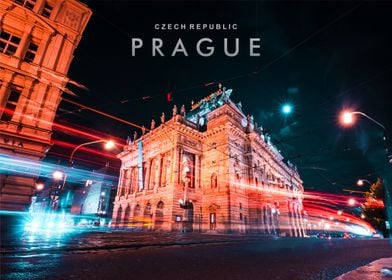 Prague night view