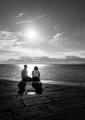 Lovers on the dock