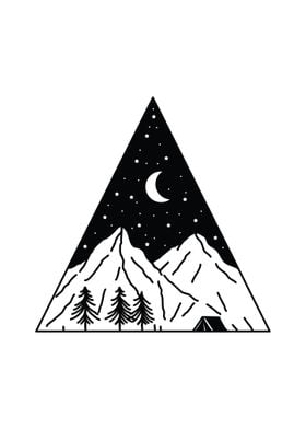 Night Camping Triangle