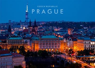 Prague night view