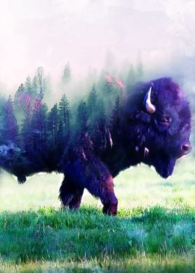 Bison and Forest