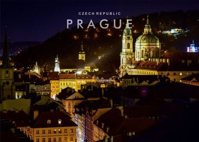 Prague city night