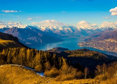 Lake and mountains