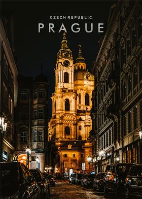 Prague city night