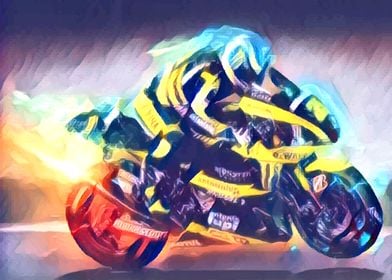 Colorful speed motorcycle