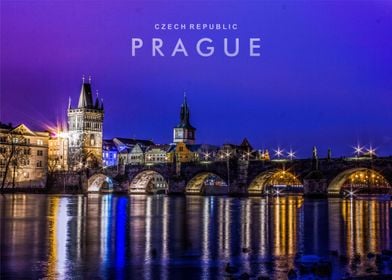 Prague night view