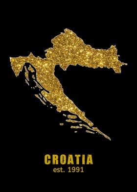 Croatia Gold Map