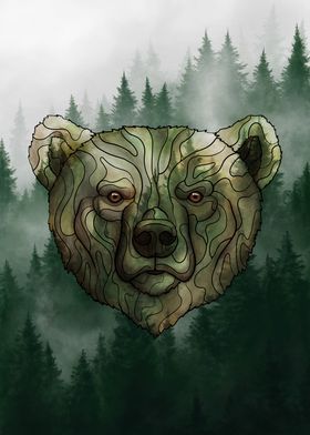 Misty Forest Bear
