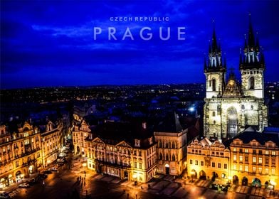 Prague night view