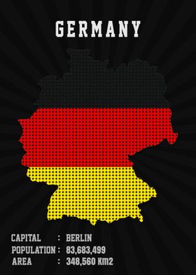 Germany Flag Map