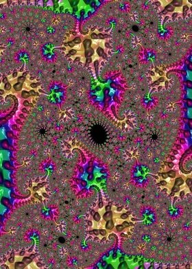 Colorful Fractal Spirals