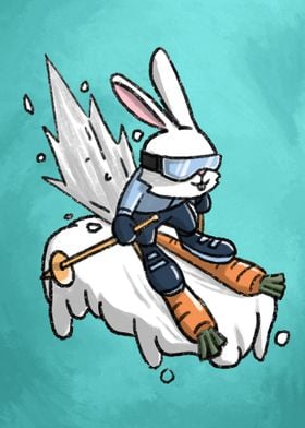 Skiing Bunny Rabbit