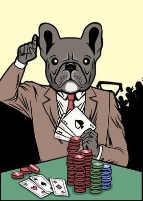 French Bulldog Dog Poker A