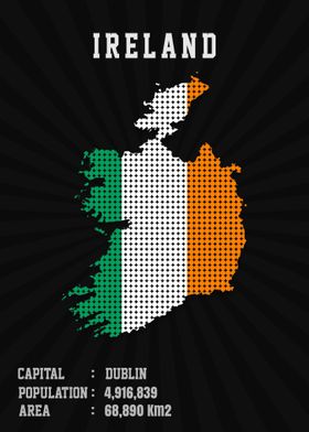 Ireland Flag Map