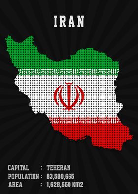 Iran Flag Map