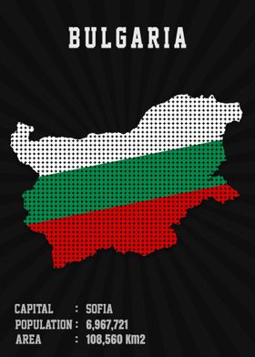 Bulgaria Flag Map