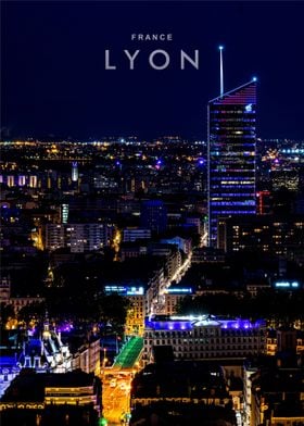 Lyon night view