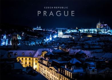 Prague city night