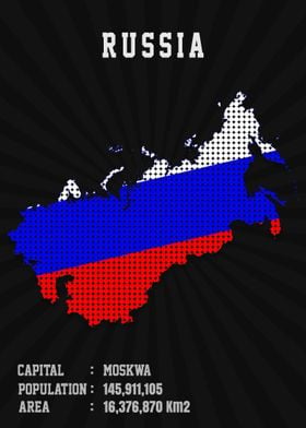 Russia Flag Map