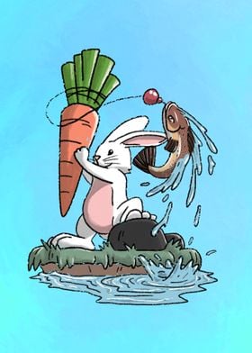 Fishing Bunny Rabbit