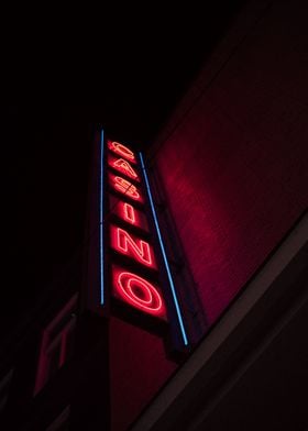 Casino neon light sign