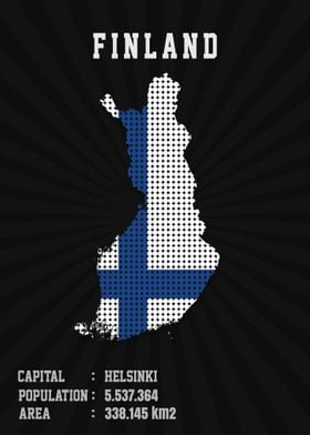 Finland Flag Map