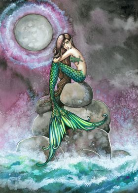 Emerald Mermaid Art
