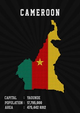 Cameroon Flag Map