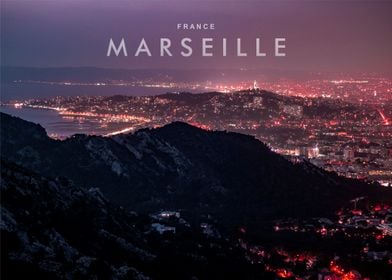 Marseille night view